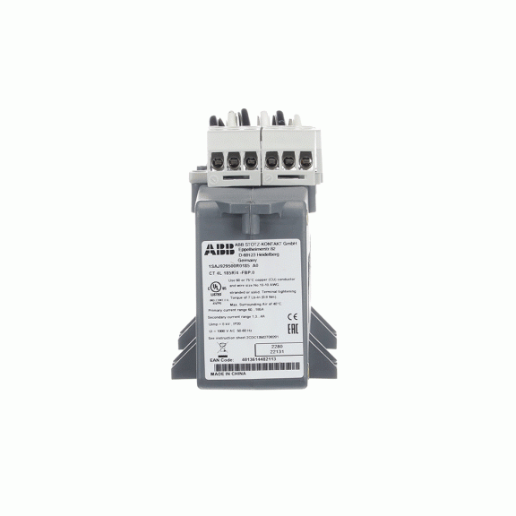 ABB 1SAJ929500R0185, CT4L 185 R/4, UMC, Evrensel Motor Koruma Sistemi için Akım Trafosu, 60-185 Amper