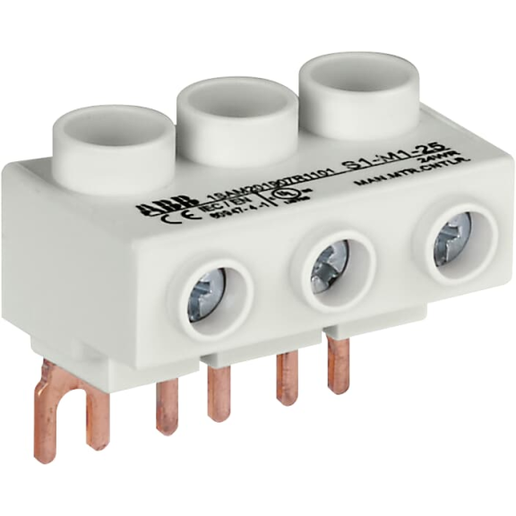 ABB 1SAM201907R1101, S1-M1-25, MS116-MS132-MO132 Motor Koruma Şalteri için Besleme Terminali, 65 Amper, Yassı Tip
