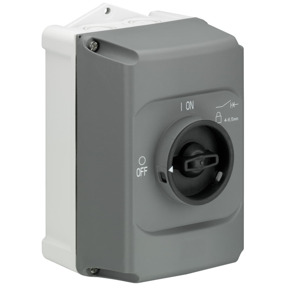 ABB 1SAM201911R1010, IB132-G, MS Serisi, MS116-MS132-MO13 Motor Koruma Şalterleri için Boş Kutu, IP65, Siyah-Gri