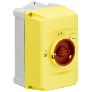 ABB 1SAM201911R1011, IB132-Y, MS Serisi, MS116-MS132-MO13 Motor Koruma Şalterleri için Boş Kutu, IP65, Sarı-Kırmızı
