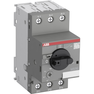 ABB 1SAM250000R1006, MS116-1.6, MS116 Serisi, 1-1.6 Amper, 0.55 kW, Motor Koruma Şalteri, 50 kA
