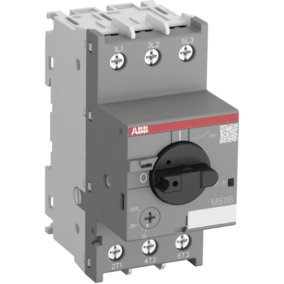 ABB 1SAM250000R1013, MS116-20, MS116 Serisi, 16-20 Amper, 7.5 kW, Motor Koruma Şalteri, 15 kA
