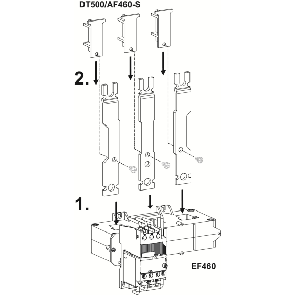 ABB 1SAX701902R1011, DT 500 / AF460, EF Serisi, EF460-500 Termik Rölelerin ve AF400-AF460 Kontaktörler için Bağlantı Kiti