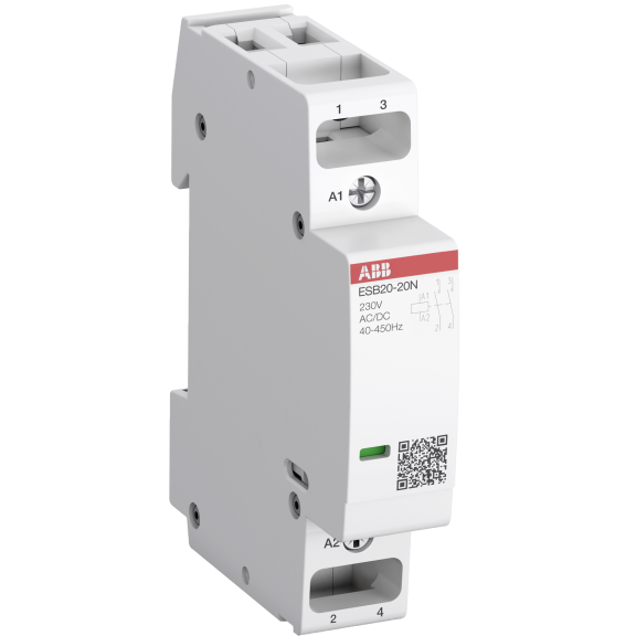 ABB 1SBE121111R0602, ESB20-02N, ESB, 20 Amper, 2NK, Sessiz Kontaktör, 230 Volt AC/DC