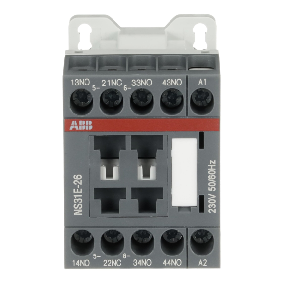 ABB 1SBH101001R2631, NS31E, NS Serisi, 3NA+1NK, Mini Yardımcı Kontaktör, 230 Volt AC