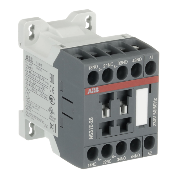 ABB 1SBH101001R2631, NS31E, NS Serisi, 3NA+1NK, Mini Yardımcı Kontaktör, 230 Volt AC