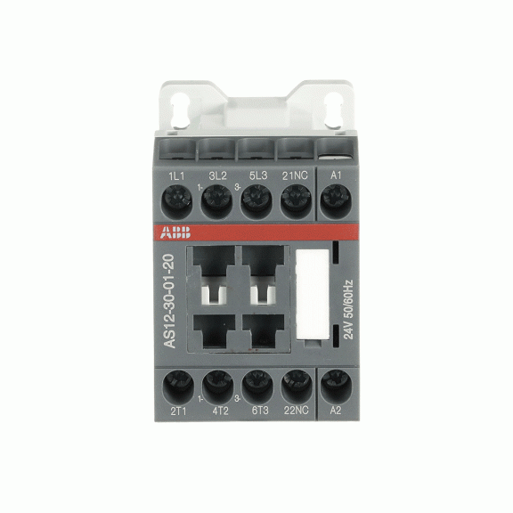 ABB 1SBL111001R2001, AS12-30-01, AS Serisi, 12 Amper, 5.5 kW, 3 Kutuplu, Mini Kontaktör, 24 Volt AC, 1NK