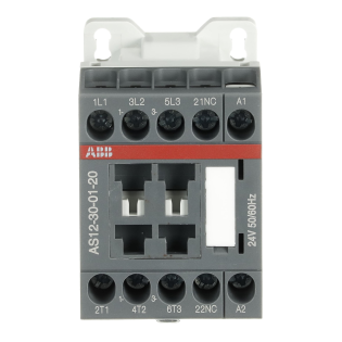ABB 1SBL111001R2001, AS12-30-01, AS Serisi, 12 Amper, 5.5 kW, 3 Kutuplu, Mini Kontaktör, 24 Volt AC, 1NK