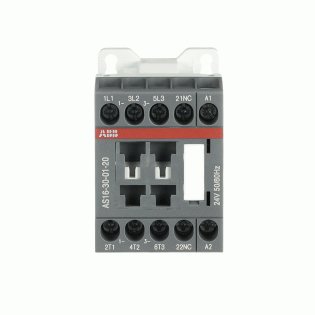 ABB 1SBL121001R2001, AS16-30-01, AS Serisi, 16 Amper, 7.5 kW, 3 Kutuplu, Mini Kontaktör, 24 Volt AC, 1NK