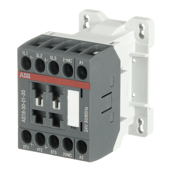 ABB 1SBL121001R2001, AS16-30-01, AS Serisi, 16 Amper, 7.5 kW, 3 Kutuplu, Mini Kontaktör, 24 Volt AC, 1NK