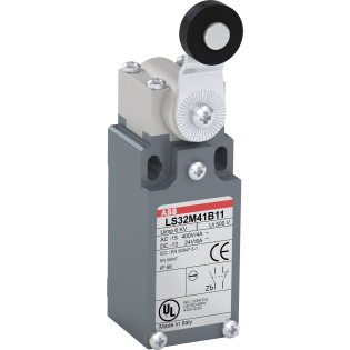 ABB 1SBV011941R1211, LS32M41B11, Komple Metal Nihayet Şalteri, Açısal Hareketli Kafa, Termoplastik Makaralı Kol, 1NA+1NK