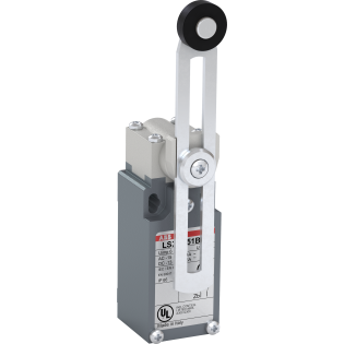 ABB 1SBV011951R1211, LS32M51B11, Komple Metal Nihayet Şalteri, Açısal Hareketli Kafa, Uzunluğu Ayarlanabilir Termoplastik Makaralı Kol, 1NA+1NK