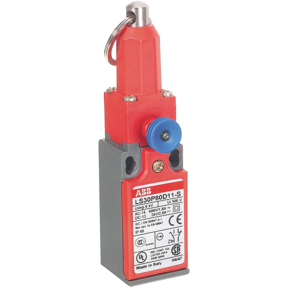ABB 1SBV030180R1411, LS31P80D11-S, Plastik Gövdeli Emniyet Nihayet Şalteri, 2 Kutuplu, 1NA+1NK, Kontak Kilitsiz