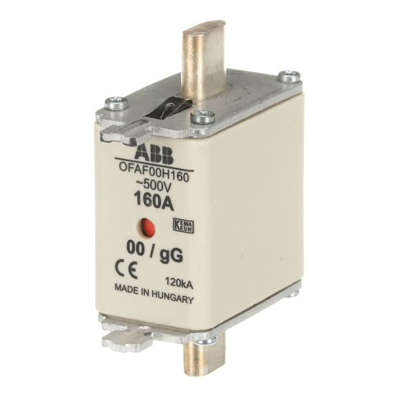 ABB 1SCA022627R1710, OFAF00H160, 160 Amper, gG Tipi, Çift Göstergeli, Bıçaklı Sigorta, NH00