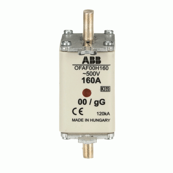 ABB 1SCA022627R1710, OFAF00H160, 160 Amper, gG Tipi, Çift Göstergeli, Bıçaklı Sigorta, NH00