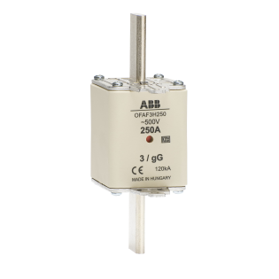 ABB 1SCA022627R7080, OFAF3H500, 500 Amper, gG Tipi, Çift Göstergeli, Bıçaklı Sigorta, NH3