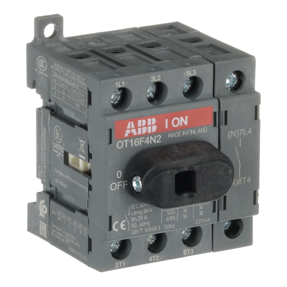 ABB 1SCA104829R1001, OT16F4N2, OT Serisi, 16 Amper, 4 Kutuplu, Sigortasız Yük Ayırıcı, 0.7kA