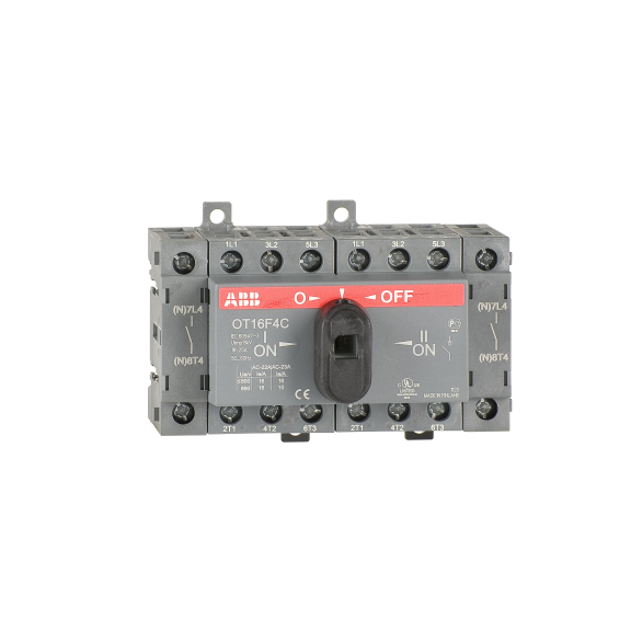 ABB 1SCA104831R1001, OT16F4C, 16 Amper, 4 Kutuplu, Manuel Transfer Şalteri, 1-0-2 Konumlu