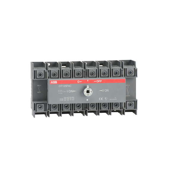ABB 1SCA105054R1001, OT125F4C, 125 Amper, 4 Kutuplu, Manuel Transfer Şalteri, 1-0-2 Konumlu