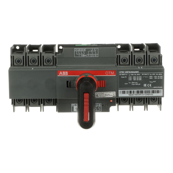 ABB 1SCA120070R1001, OTM125F3CMA230V, 125 Amper, 3 Kutuplu, Motorlu Transfer Şalteri, 1-0-2 Konumlu
