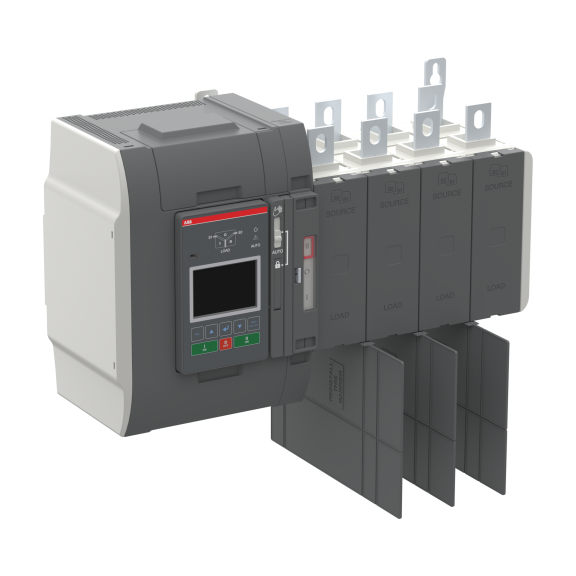 ABB 1SCA151058R1001, OXB630E3S2QB, TruONE ATS, 630 Amper, 4 Kutuplu, Seviye 3, Otomatik Transfer Şalteri, LCD Ekranlı