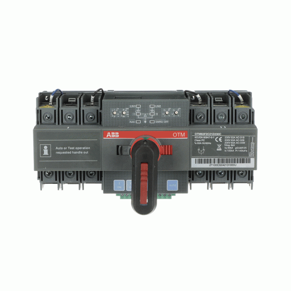 ABB 1SCA151422R1001, OTM63F2C21D230C, Compact ATS, 63 Amper, 2 Kutuplu, Otomatik Transfer Şalteri, Ayarlanabilir Tip, Şebeke-Şebeke veya Şebeke-Jeneratör