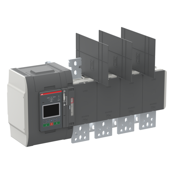 ABB 1SCA152412R1001, OXB1600E3S3QB, TruONE ATS, 1600 Amper, 4 Kutuplu, Seviye 3, Otomatik Transfer Şalteri, LCD Ekranlı