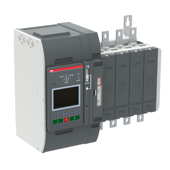 ABB 1SCA153429R1001, OXB200E3S3QB, TruONE ATS, 200 Amper, 4 Kutuplu, Seviye 3, Otomatik Transfer Şalteri, LCD Ekranlı