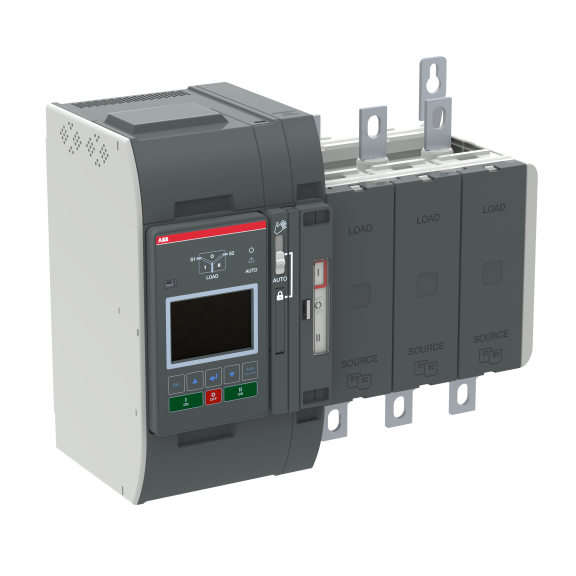 ABB 1SCA153521R1001, OXB400E3X3QB, TruONE ATS, 400 Amper, 3 Kutuplu, Seviye 3, Otomatik Transfer Şalteri, LCD Ekranlı