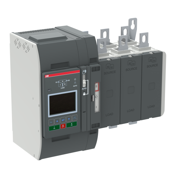 ABB 1SCA153522R1001, OXB400E3X2QB, TruONE ATS, 400 Amper, 3 Kutuplu, Seviye 3, Otomatik Transfer Şalteri, LCD Ekranlı