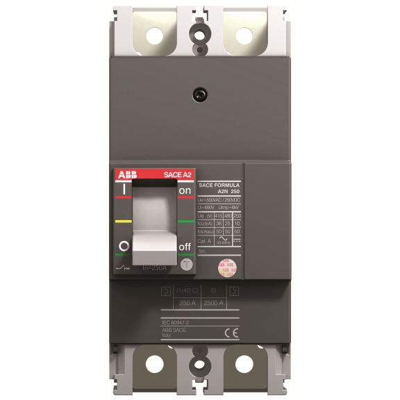 ABB 1SDA066547R1, SACE Formula, 250 Amper, 2 Kutuplu, 36 kA, Kompakt Şalter, A2N250, TMF, In=250A