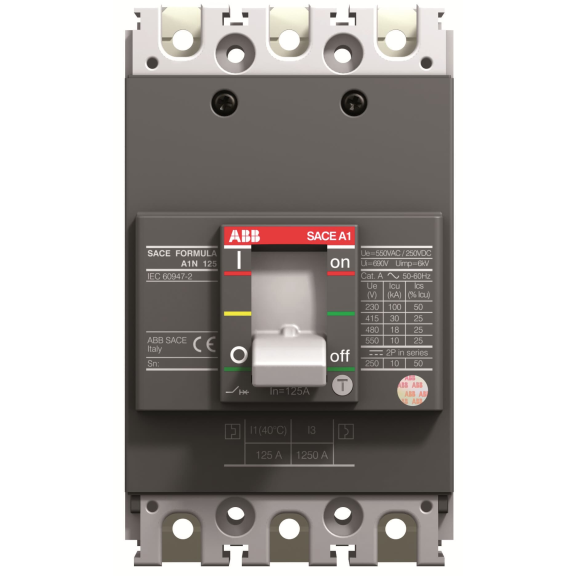 ABB 1SDA066729R1, SACE Formula, 80 Amper, 3 Kutuplu, 36 kA, Kompakt Şalter, A1N125, TMF, In=80A