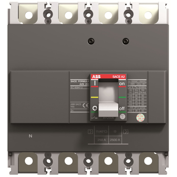 ABB 1SDA066796R1, SACE Formula, 200 Amper, 4 Kutuplu, 36 kA, Kompakt Şalter, A2N250, TMF, In=200A