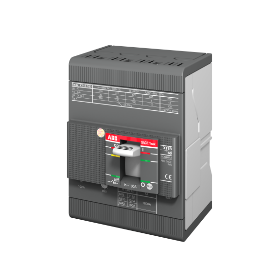 ABB 1SDA067423R1, Tmax XT, 56-80 Amper, 4 Kutuplu, 36 kA, Kompakt Şalter, XT1N 160, TMD, In=80A, 4p
