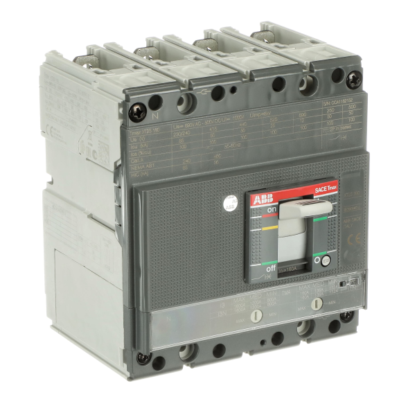 ABB 1SDA067583R1, Tmax XT, 112-160 Amper, 4 Kutuplu, 50 kA, Kompakt Şalter, XT2S 160, TMA, In=160A, 4p