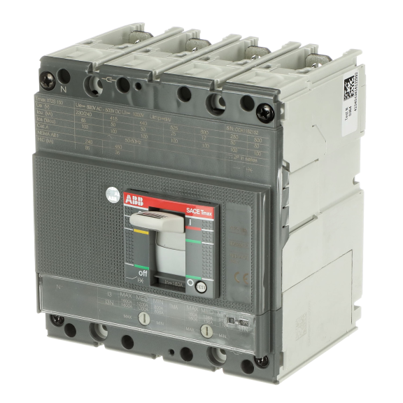 ABB 1SDA067583R1, Tmax XT, 112-160 Amper, 4 Kutuplu, 50 kA, Kompakt Şalter, XT2S 160, TMA, In=160A, 4p