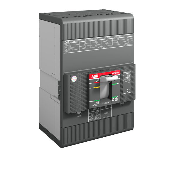 ABB 1SDA068059R1, Tmax XT, 175-250 Amper, 3 Kutuplu, 36 kA, Kompakt Şalter, XT3N 250, TMD, In=250A
