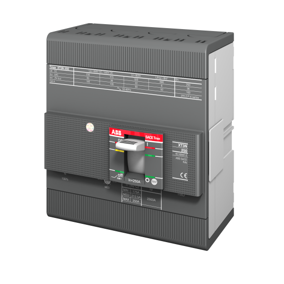 ABB 1SDA068232R1, Tmax XT, 175-250 Amper, 4 Kutuplu, 50 kA, Kompakt Şalter, XT3S 250, TMD, In=250A, 4p