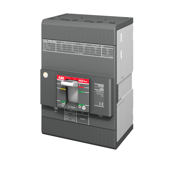 ABB 1SDA068280R1, Tmax XT, 125 Amper, 3 Kutuplu, 50 kA, Kompakt Motor Koruma Şalteri, XT3S 250, MA, In=125A, 3p