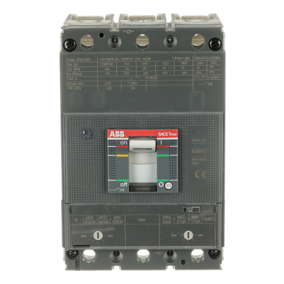 ABB 1SDA068345R1, Tmax XT, 175-250 Amper, 3 Kutuplu, 70 kA, Kompakt Şalter, XT3H 250, TMD, In=250A