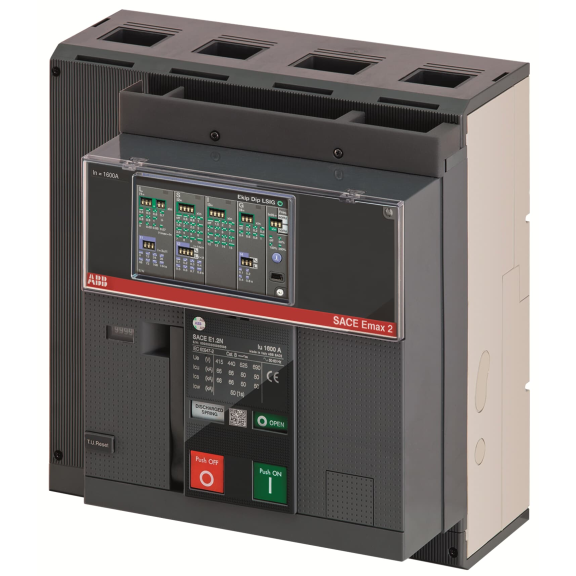 ABB 1SDA071372R1, Emax 2, 320-800 Amper, 4 Kutuplu, 42 kA, Sabit Açık Tip Güç Şalteri, LSI Korumalı, E1.2B 800A, Ekip Dip
