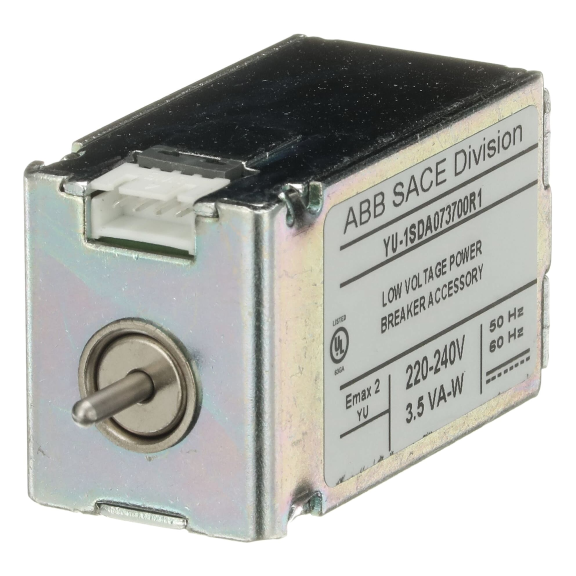 ABB 1SDA073700R1, Tmax XT, Emax 2, XT7 Sabit ve Çekmeceli Kompakt Şalterler ve E1.2-E2.2-E4.2-E6.2 Açık Tip Güç Şalterleri için YU Düşük Gerilim Bobini, 220-240 Volt AC/DC