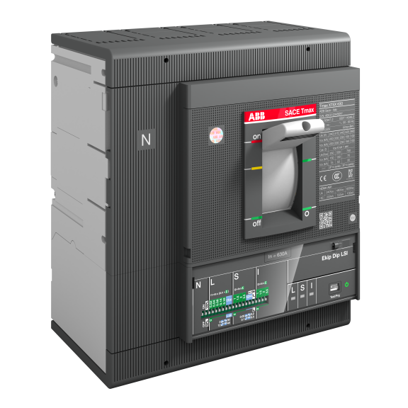 ABB 1SDA100467R1, Tmax XT, 252-630 Amper, 4 Kutuplu, 50 kA, Kompakt Şalter, XT5S 630, Ekip Dip LS/I, In=630A, 4p