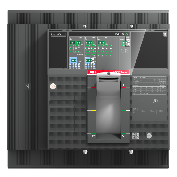 ABB 1SDA101172R1, Tmax XT, 500-1250 Amper, 4 Kutuplu, 70 kA, Kompakt Şalter, XT7H 1250, Ekip Dip LS/I, In=1250A, 4p