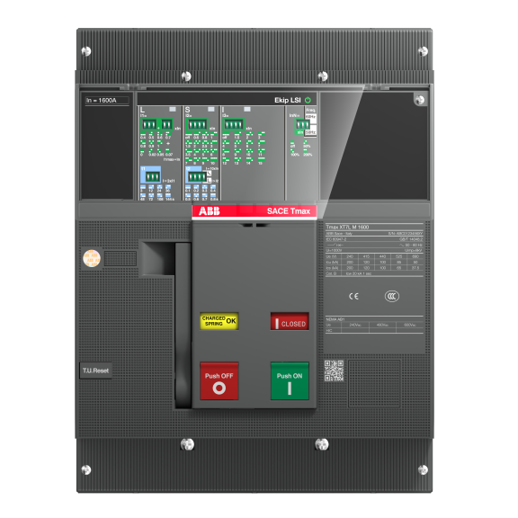 ABB 1SDA101367R1, Tmax XT, 400-1000 Amper, 3 Kutuplu, 50 kA, Kompakt Şalter, XT7S 1000M, Ekip Dip LS/I, In=1000A