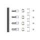 ABB 1SDA104763R1, Tmax XT, XT6 4 Kutuplu Kompakt Şalterleri Arkadan Bağlantıya Dönüştürmek için R Terminal, KIT R, 4 Adet