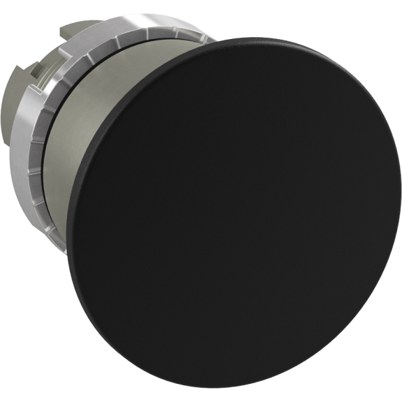 ABB 1SFA184040R9006, P9MEM4NN, Metal Seri, Siyah, 40mm Mantar Tip Yaylı Buton Kafası, 22mm
