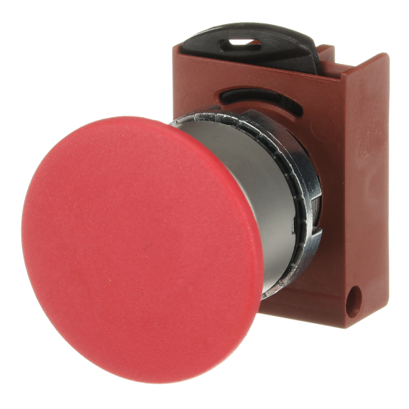 ABB 1SFA184041R9001, P9MEM4RN, Metal Seri, Kırmızı, 40mm Mantar Tip Yaylı Buton Kafası, 22mm