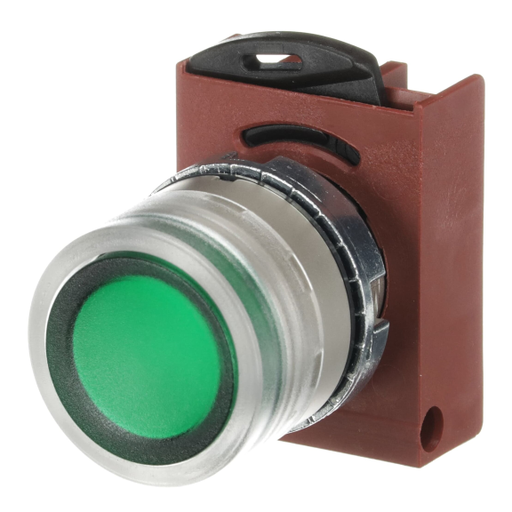 ABB 1SFA184492R9102, P9MPNVG, Metal Seri, Yeşil, Işıklı Yaylı Buton Kafası, 22mm