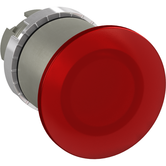ABB 1SFA184561R9101, P9MET4RL1, Metal Seri, Kırmızı, 40mm Işıklı Acil Stop Buton Kafası, 22mm
